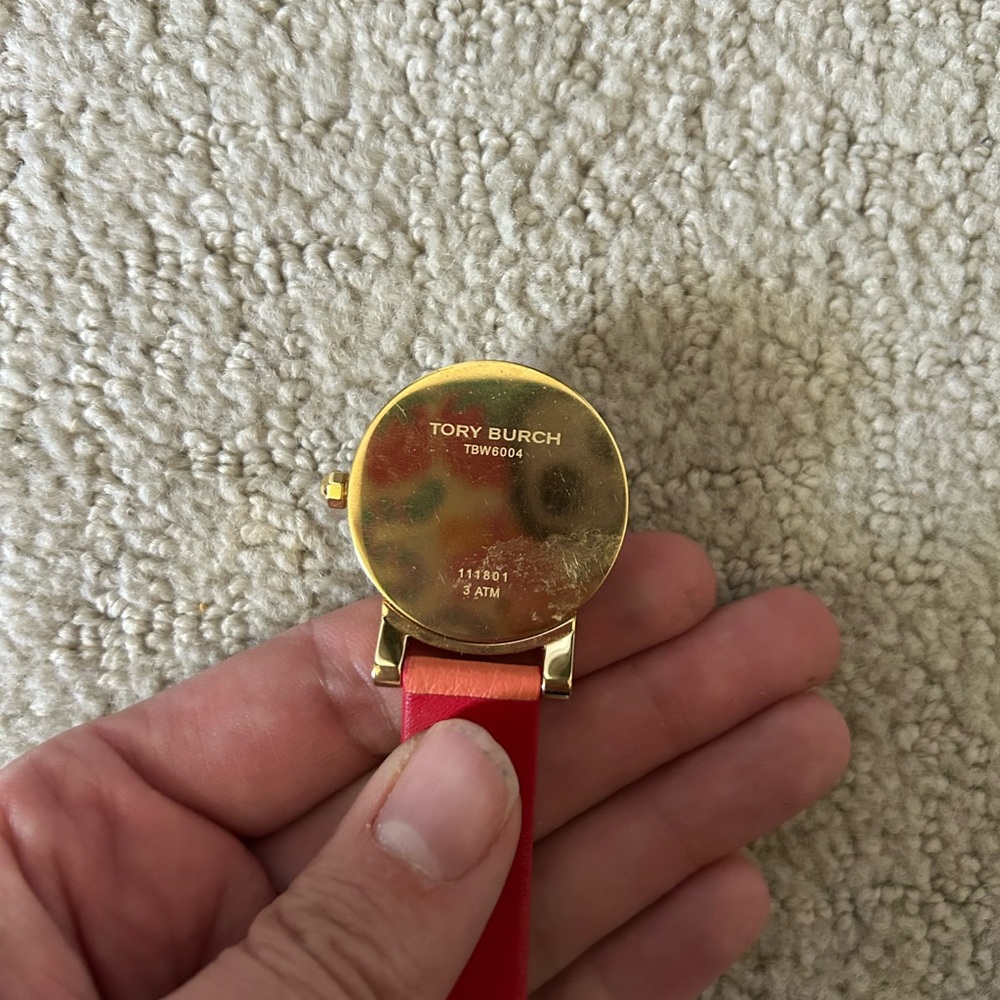 Tory Burch leather orange and red watch - Picture 3 of 5